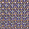 Printed Acryl Coated Cotton KANTHA Blue / Green